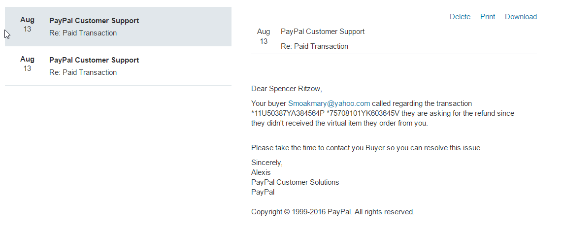 paypal chargeback scam